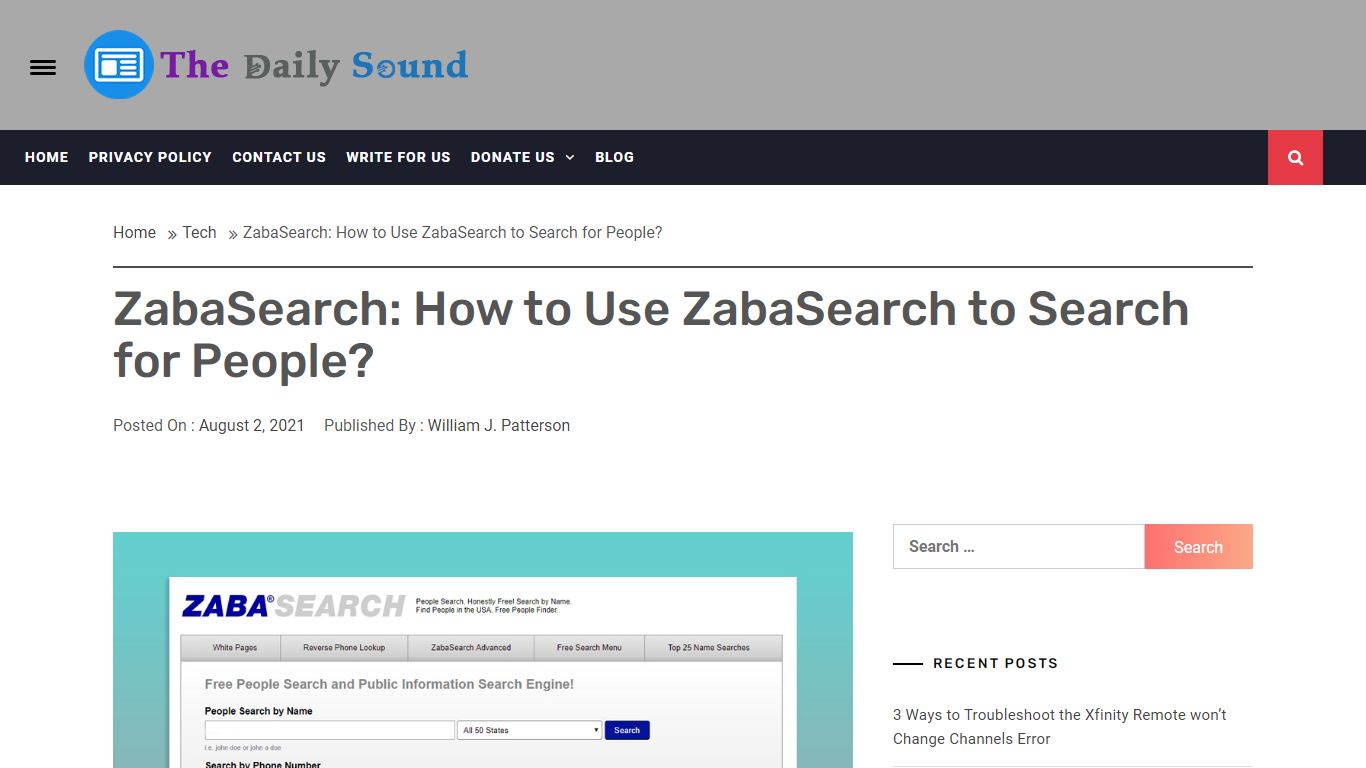 ZabaSearch Free and Advance People Search with Phone Number - TheDailySound